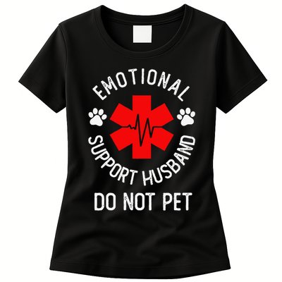 Emotional Support Husband Do Not Pet Womens T-Shirt