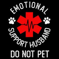 Emotional Support Husband Do Not Pet Short Acrylic Beanie