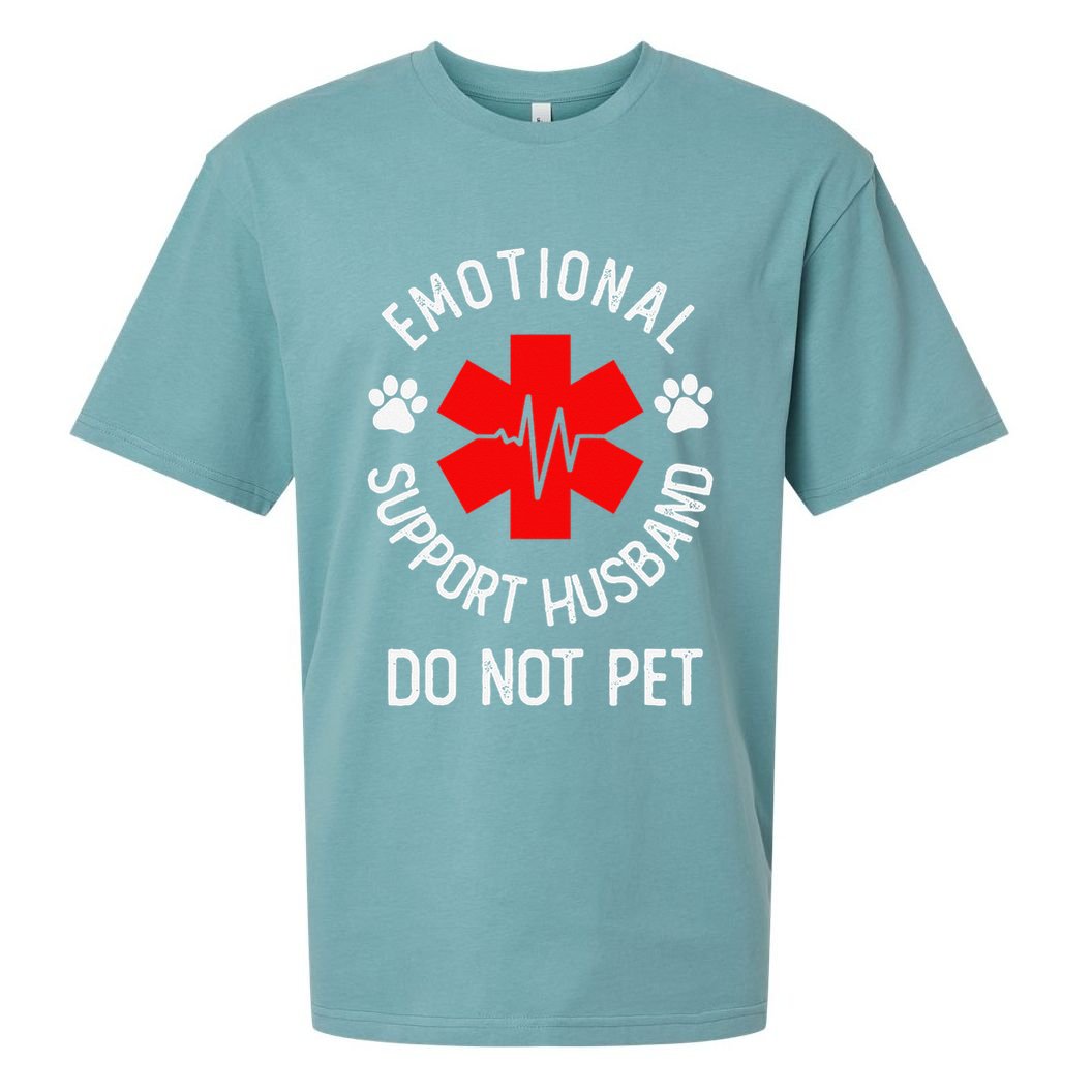 Emotional Support Husband Do Not Pet Sueded Cloud Jersey T-Shirt