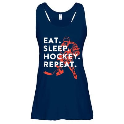 Eat Sleep Hockey Repeat - Gift Ladies Essential Flowy Tank