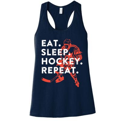 Eat Sleep Hockey Repeat - Gift Women's Racerback Tank