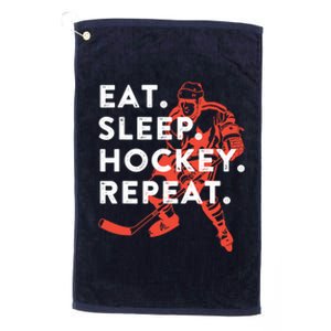 Eat Sleep Hockey Repeat - Gift Platinum Collection Golf Towel