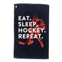 Eat Sleep Hockey Repeat - Gift Platinum Collection Golf Towel