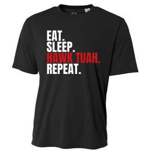 Eat Sleep Hawk Tuah Repeat Funny Viral Election Parody Cooling Performance Crew T-Shirt