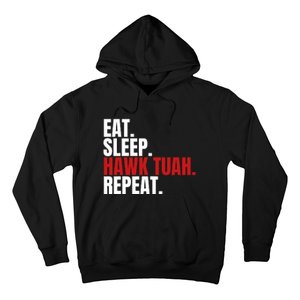 Eat Sleep Hawk Tuah Repeat Funny Viral Election Parody Hoodie