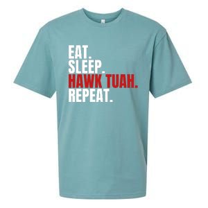 Eat Sleep Hawk Tuah Repeat Funny Viral Election Parody Sueded Cloud Jersey T-Shirt