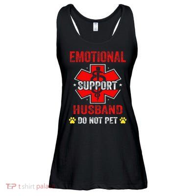 Emotional Support Husband Do Not Pet Ladies Essential Flowy Tank
