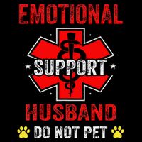 Emotional Support Husband Do Not Pet Baby Bodysuit