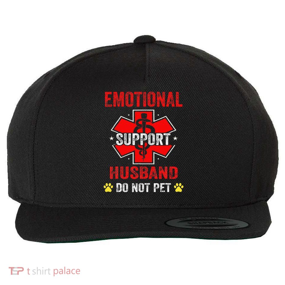 Emotional Support Husband Do Not Pet Wool Snapback Cap