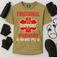 Emotional Support Husband Do Not Pet Cooling Performance Crew T-Shirt