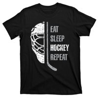 Eat Sleep Hockey Repeat Christmas For N Adult Hockey T-Shirt