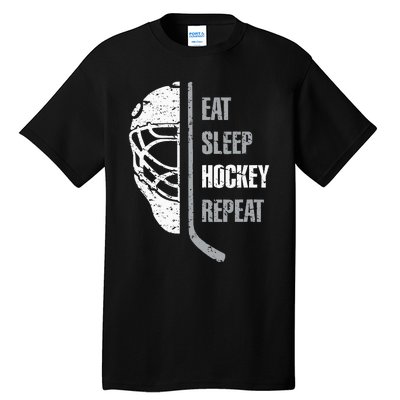 Eat Sleep Hockey Repeat Christmas For N Adult Hockey Tall T-Shirt