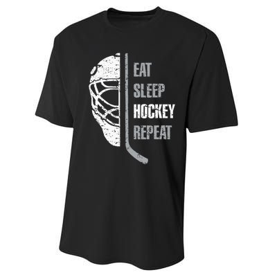 Eat Sleep Hockey Repeat Christmas For N Adult Hockey Performance Sprint T-Shirt