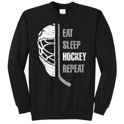 Eat Sleep Hockey Repeat Christmas For N Adult Hockey Tall Sweatshirt