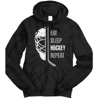 Eat Sleep Hockey Repeat Christmas For N Adult Hockey Tie Dye Hoodie