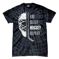 Eat Sleep Hockey Repeat Christmas For N Adult Hockey Tie-Dye T-Shirt