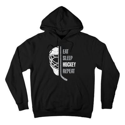 Eat Sleep Hockey Repeat Christmas For N Adult Hockey Tall Hoodie