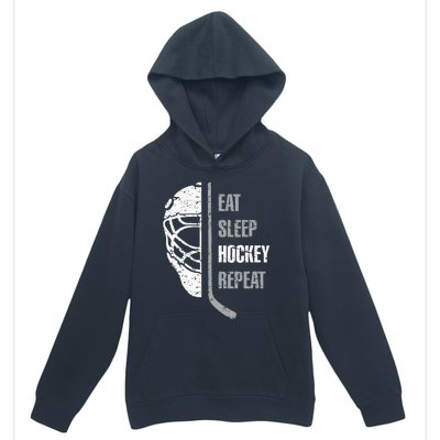 Eat Sleep Hockey Repeat Christmas For N Adult Hockey Urban Pullover Hoodie