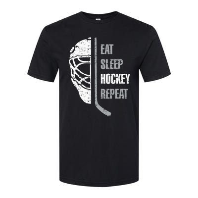 Eat Sleep Hockey Repeat Christmas For N Adult Hockey Softstyle CVC T-Shirt