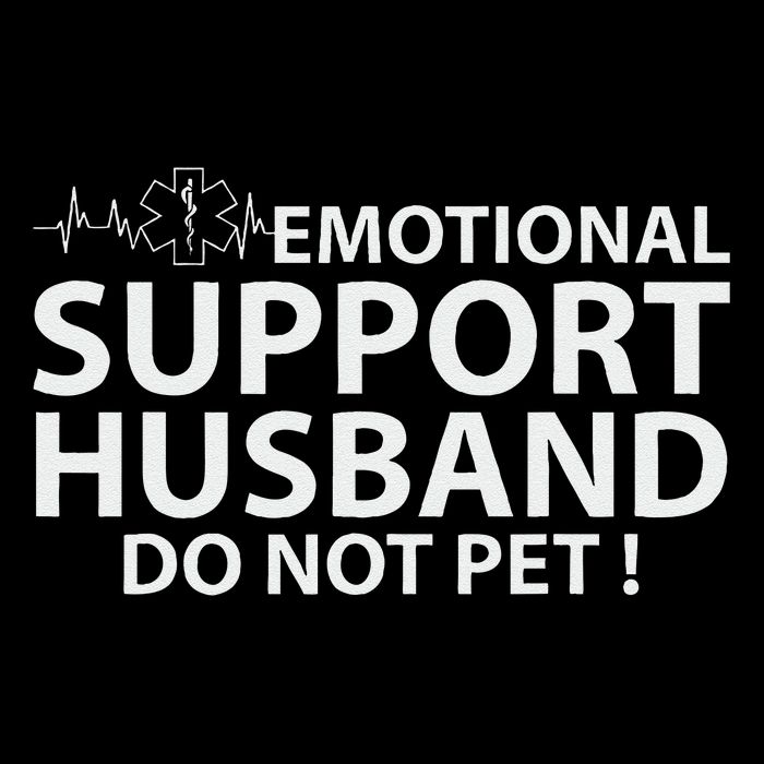 Emotional Support Husband Do Not Pet Drawstring Bag