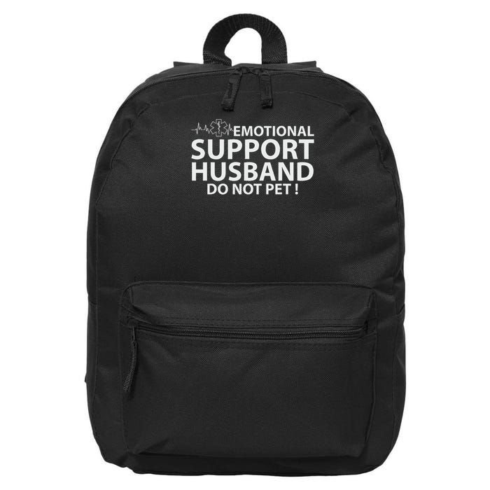 Emotional Support Husband Do Not Pet 16 in Basic Backpack