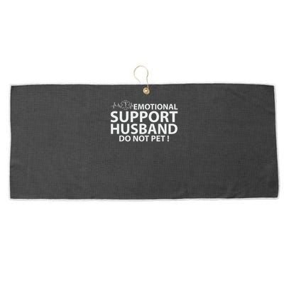 Emotional Support Husband Do Not Pet Large Microfiber Waffle Golf Towel
