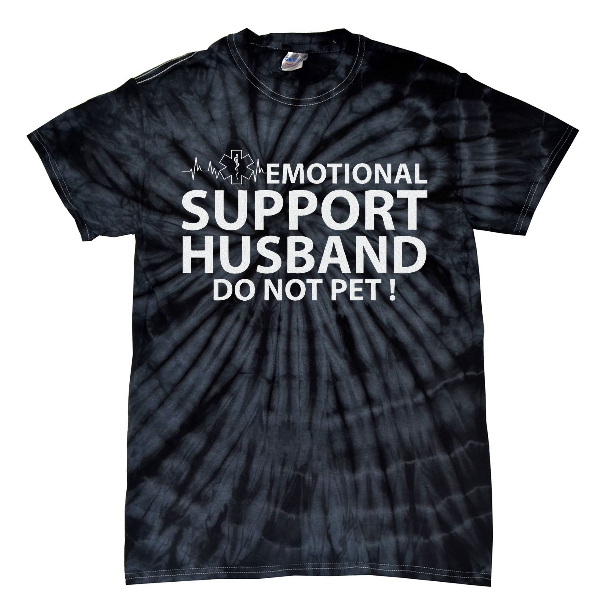Emotional Support Husband Do Not Pet Tie-Dye T-Shirt