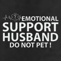 Emotional Support Husband Do Not Pet Golf Towel
