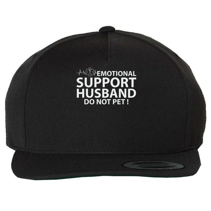 Emotional Support Husband Do Not Pet Wool Snapback Cap