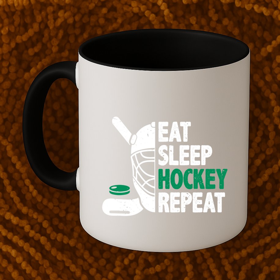 Eat Sleep Hockey Repeat Ice Hockey Lovers Players Funny Gift Mug