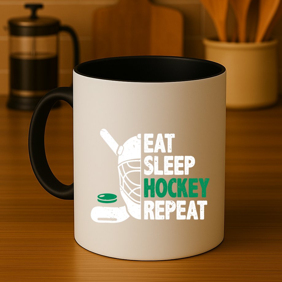 Eat Sleep Hockey Repeat Ice Hockey Lovers Players Funny Gift Mug