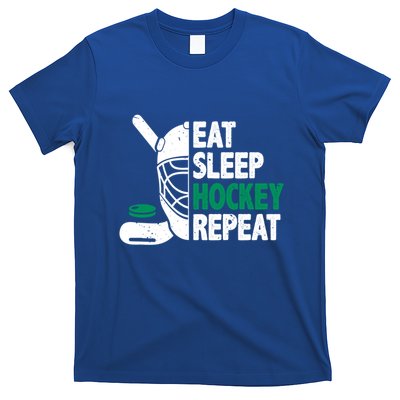 Eat Sleep Hockey Repeat Ice Hockey Lovers Players Funny Gift T-Shirt