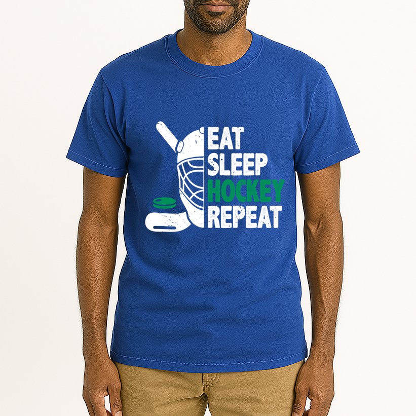 Eat Sleep Hockey Repeat Ice Hockey Lovers Players Funny Gift Tall T-Shirt