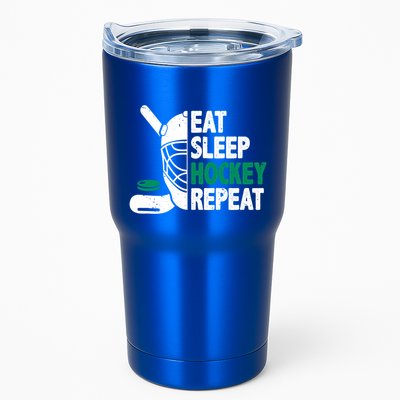 Eat Sleep Hockey Repeat Ice Hockey Lovers Players Funny Gift Tumbler