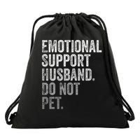 Emotional Support Husband Do Not Pet Drawstring Bag