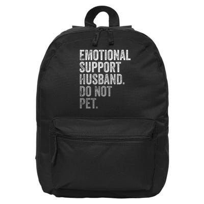 Emotional Support Husband Do Not Pet 16 in Basic Backpack