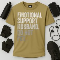 Emotional Support Husband Do Not Pet Cooling Performance Crew T-Shirt