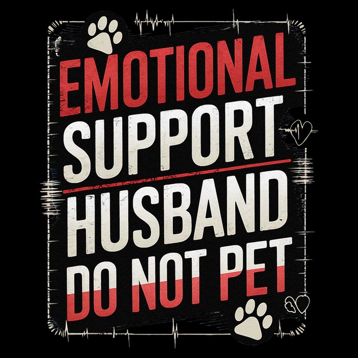 Emotional Support Husband Do Not Pet Women Funny Doggie Tank