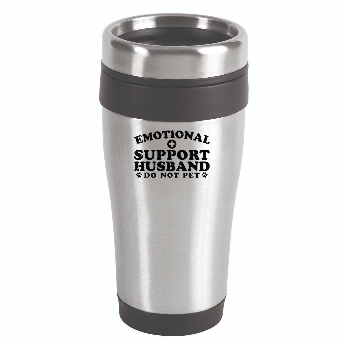 Emotional Support Husband Do Not Pet Funny 16oz Travel Tumbler