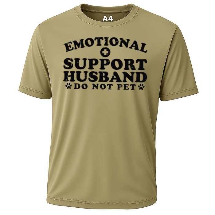 Emotional Support Husband Do Not Pet Funny Cooling Performance Crew T-Shirt