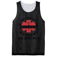 Emotional Support Husband Do Not Pet Mesh Reversible Basketball Jersey Tank