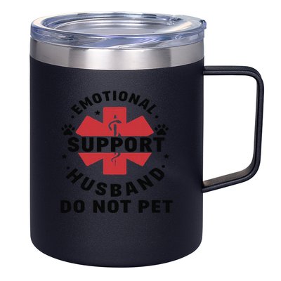 Emotional Support Husband Do Not Pet 12oz Stainless Steel Coffee Mug