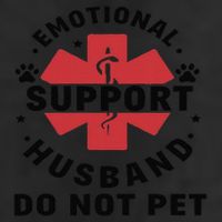 Emotional Support Husband Do Not Pet Golf Towel