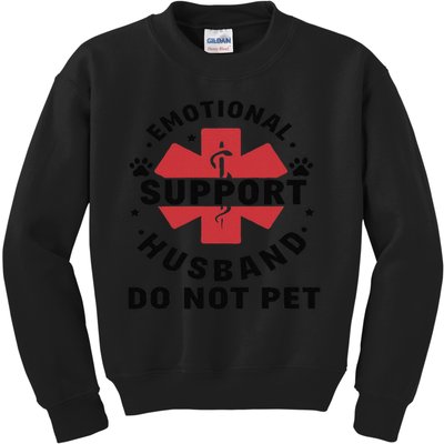 Emotional Support Husband Do Not Pet Kids Sweatshirt