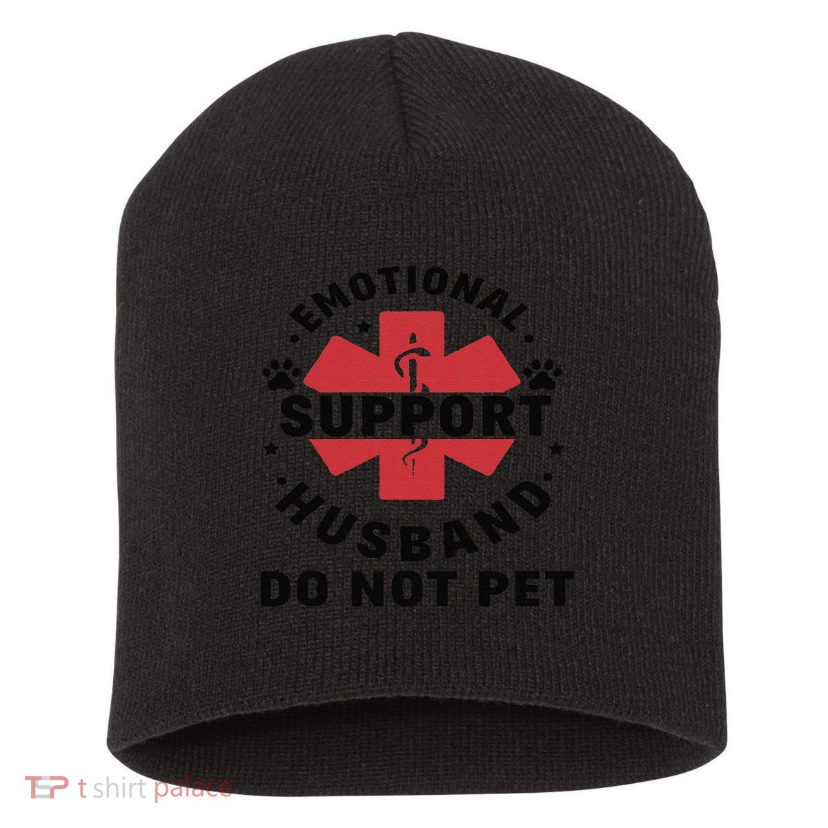 Emotional Support Husband Do Not Pet Short Acrylic Beanie