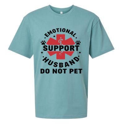 Emotional Support Husband Do Not Pet Sueded Cloud Jersey T-Shirt