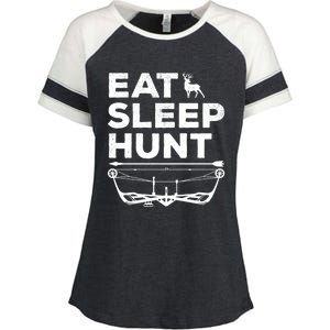 Eat Sleep Hunt Deer Hunter Bow And Arrow Hunter Deer Hunting Gift Enza Ladies Jersey Colorblock Tee