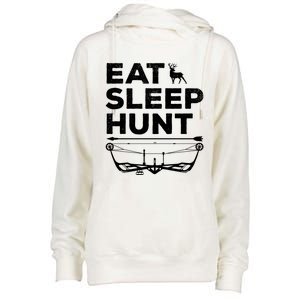 Eat Sleep Hunt Deer Hunter Bow And Arrow Hunter Deer Hunting Gift Womens Funnel Neck Pullover Hood