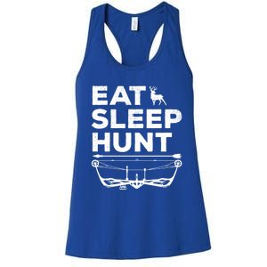 Eat Sleep Hunt Deer Hunter Bow And Arrow Hunter Deer Hunting Gift Women's Racerback Tank