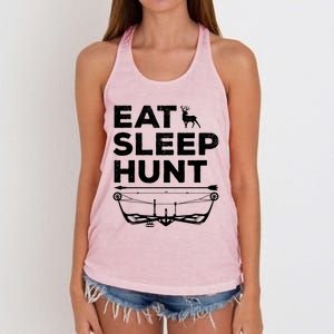 Eat Sleep Hunt Deer Hunter Bow And Arrow Hunter Deer Hunting Gift Women's Knotted Racerback Tank